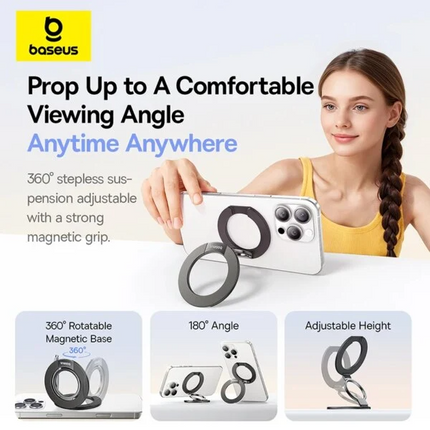 Baseus MagPro 3 Magnetic Dual-Ring Phone Stand Cosmic Black